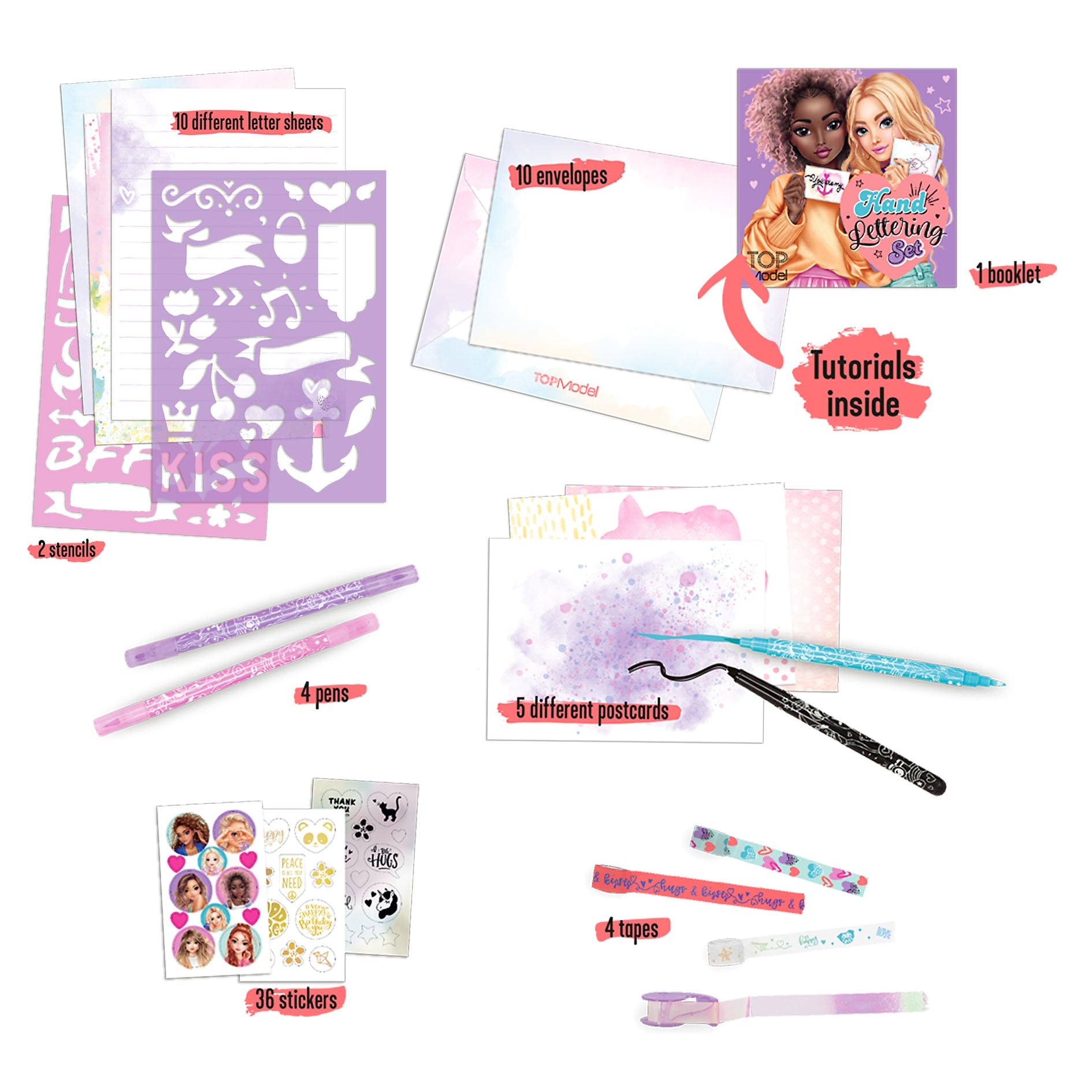 TOPModel Set de Cartas y Lettering Box