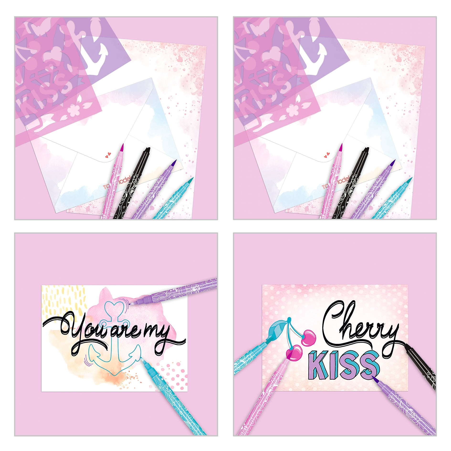 TOPModel Set de Cartas y Lettering Box
