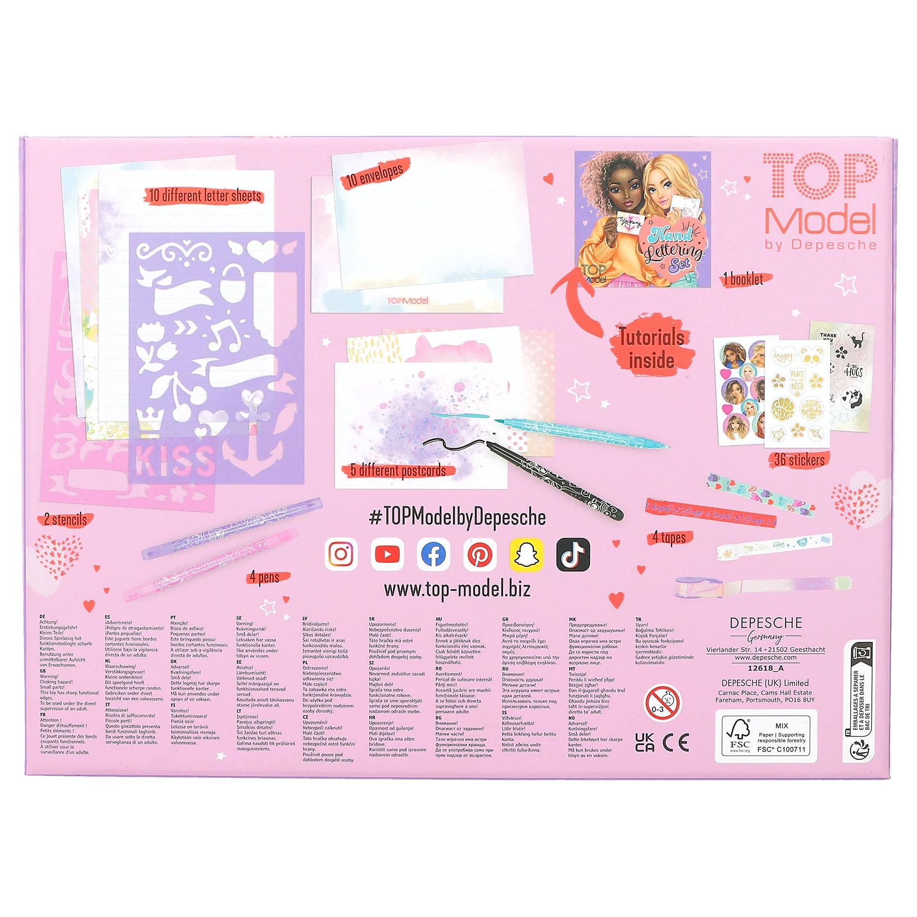 TOPModel Set de Cartas y Lettering Box
