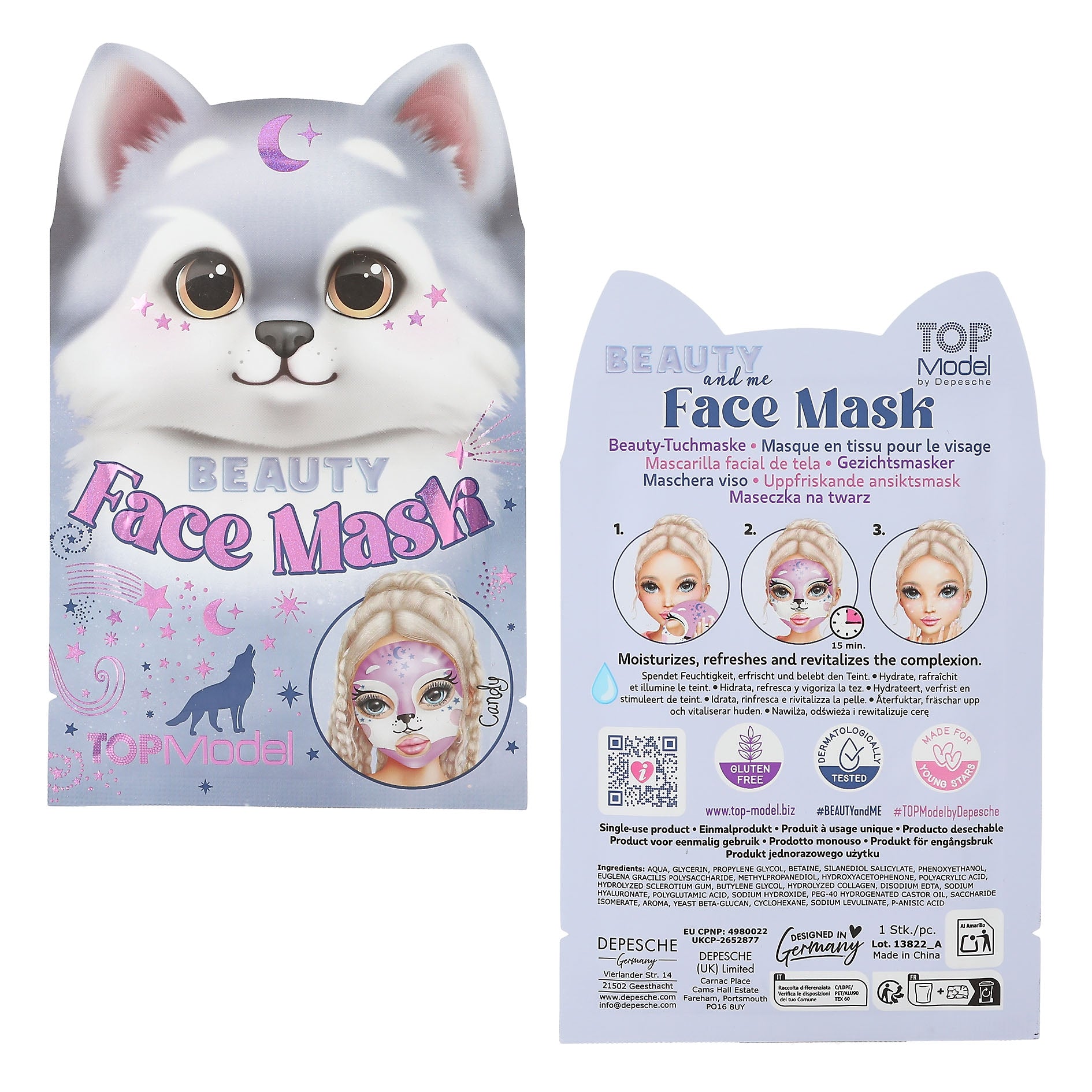 TOPModel mascarilla facial animal BEAUTY and ME