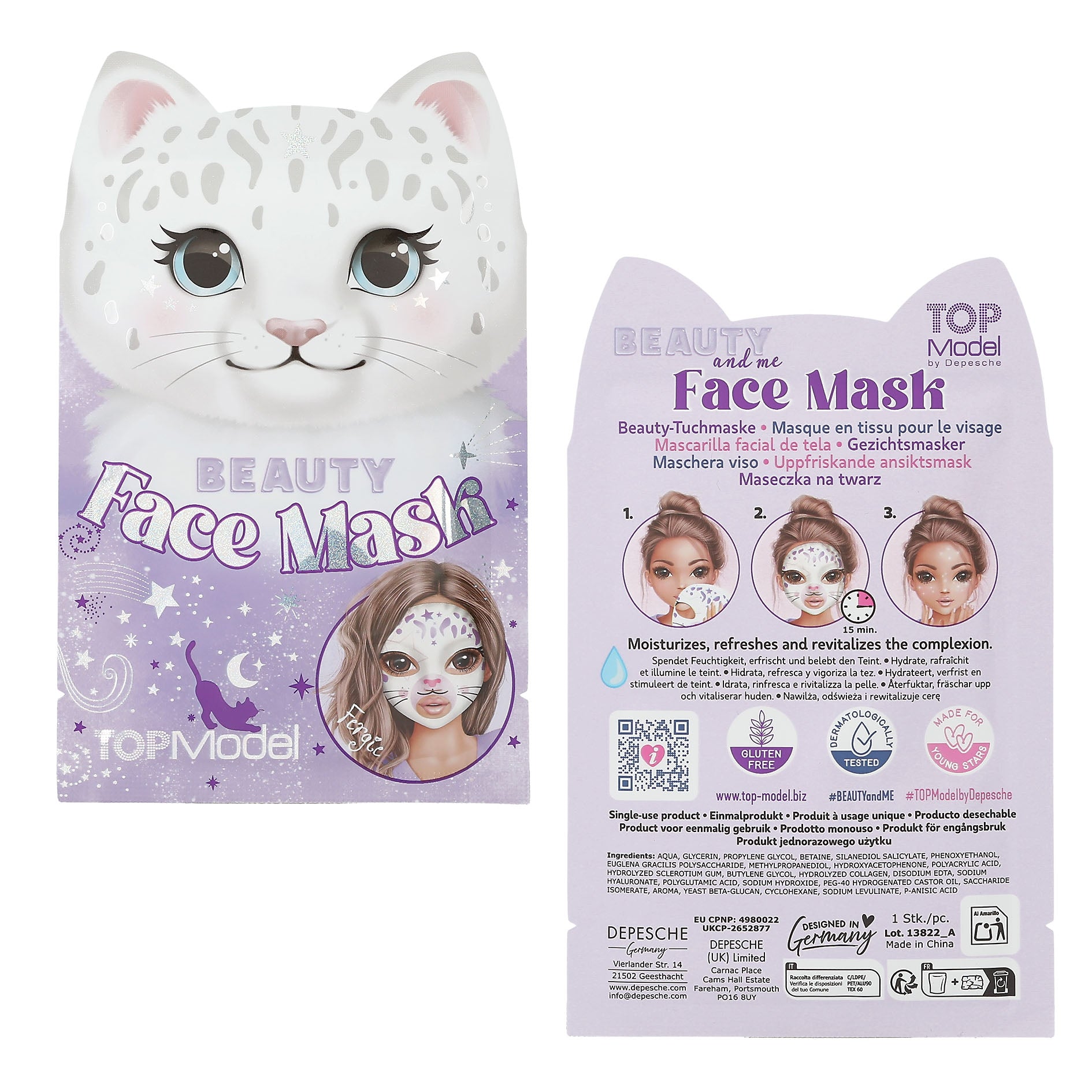 TOPModel mascarilla facial animal BEAUTY and ME