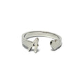 Anillo acero letra - A