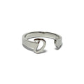Anillo acero letra - D