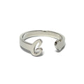 Anillo acero letra - G