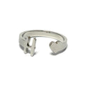 Anillo acero letra - H