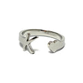 Anillo acero letra - K