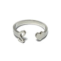 Anillo acero letra - S