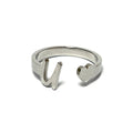 Anillo acero letra - U