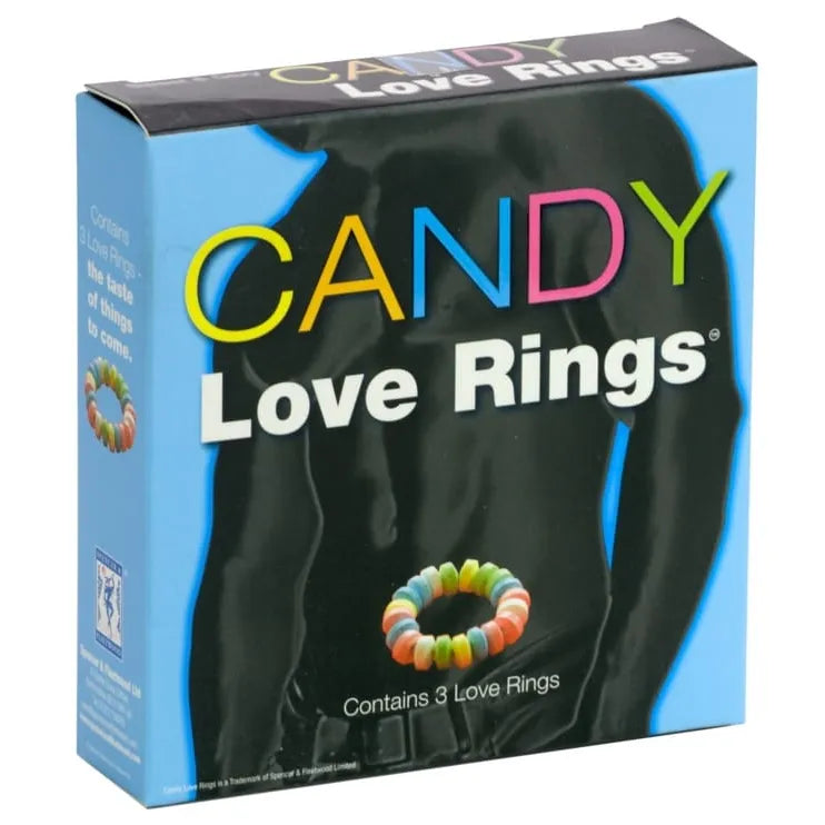 Anillos de amor de caramelo