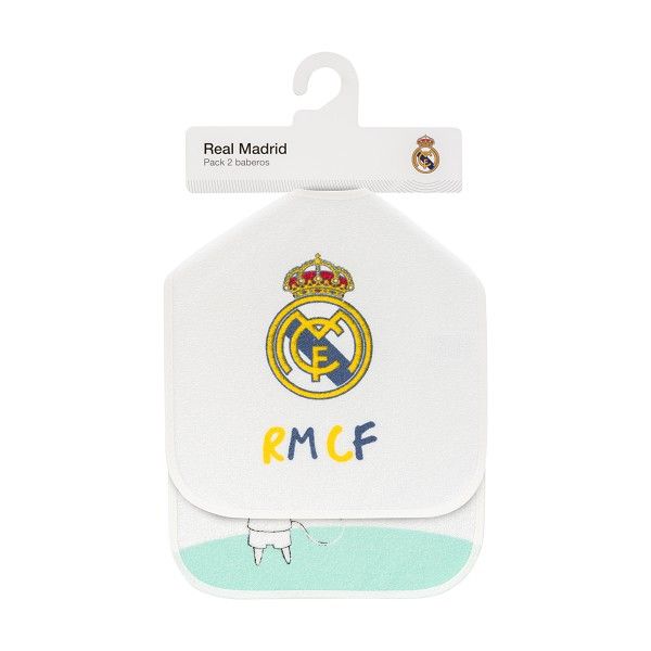 Set 2 BABEROS rizo plastificado oficial Real Madrid