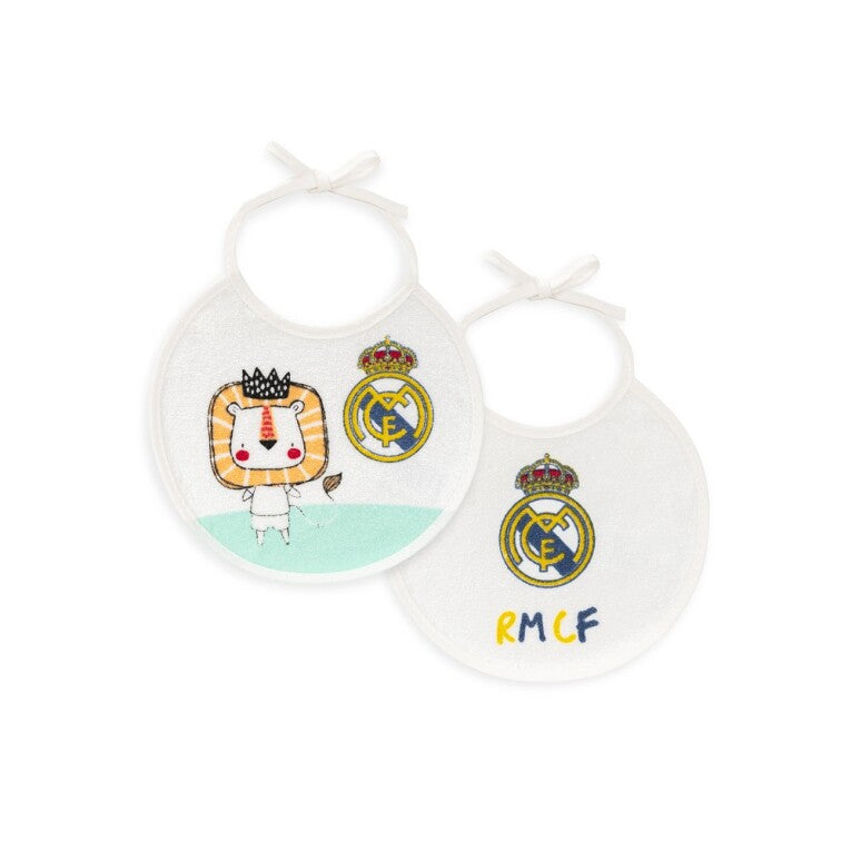 Set 2 BABEROS rizo plastificado oficial Real Madrid