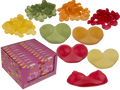 Chicles Boobs con forma de pecho y sabor a fruta, caja de 96 g con colores surtidos