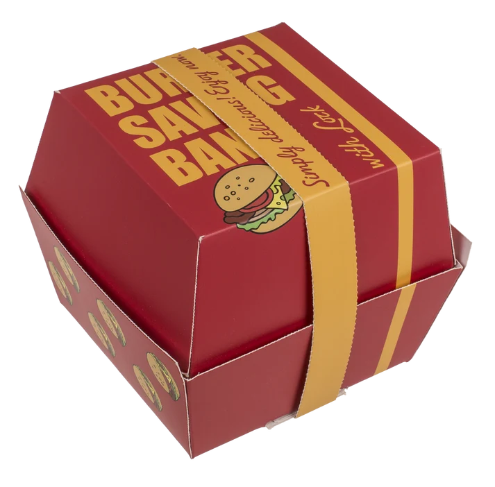 Caja de regalo Burger Savings Bank cerrada