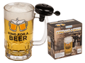 Jarra de cerveza Ring for a Beer de vidrio de 500 ml con timbre negro y caja de regalo