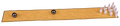 Mini juego de bolos con pista de madera y bolos blancos