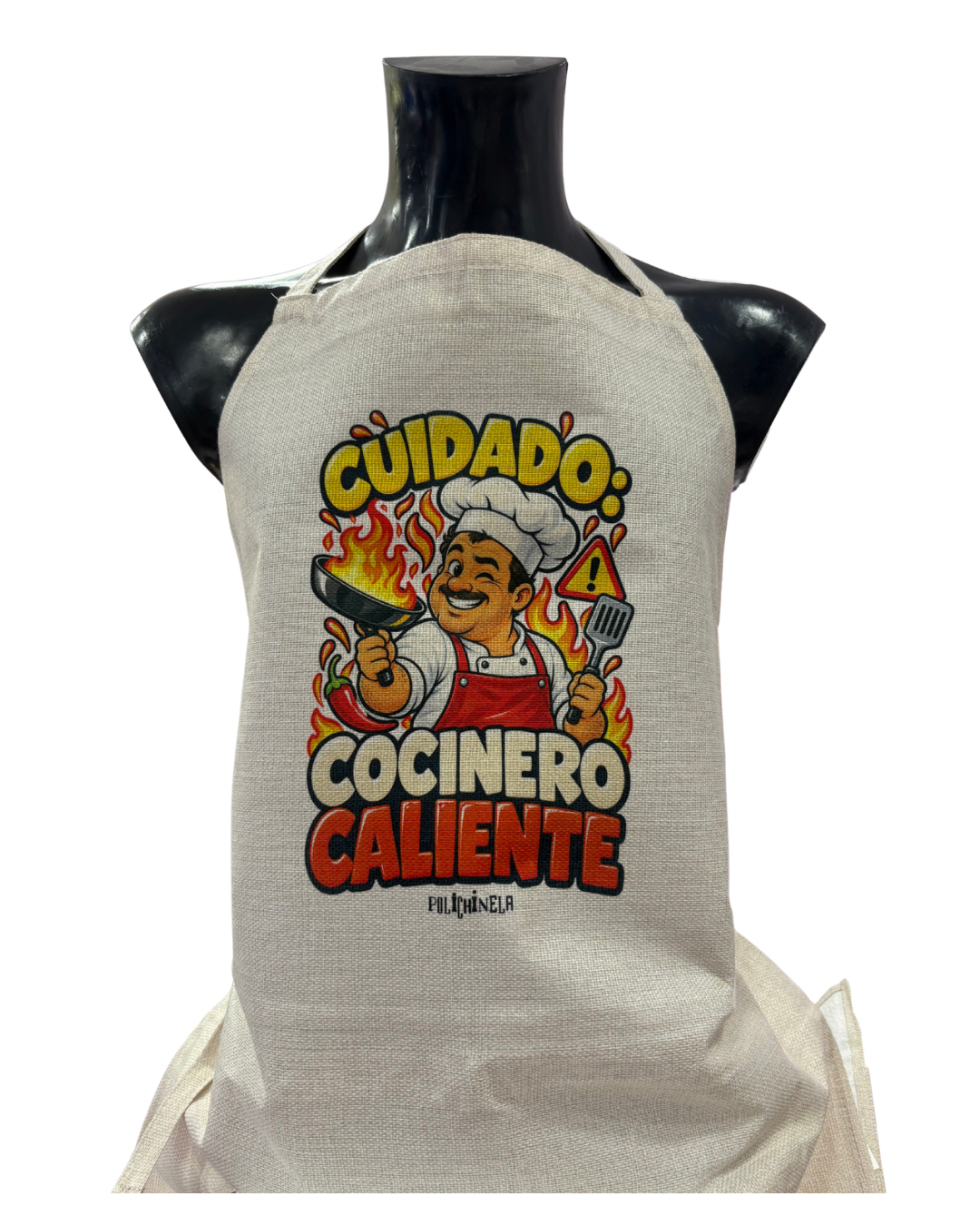 Delantal Cuidado cocinero caliente con chef y sartén