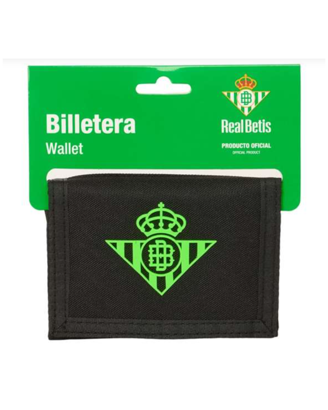Cartera Billetera Real Betis Balompié Oficial – Monedero de Tela con Velcro