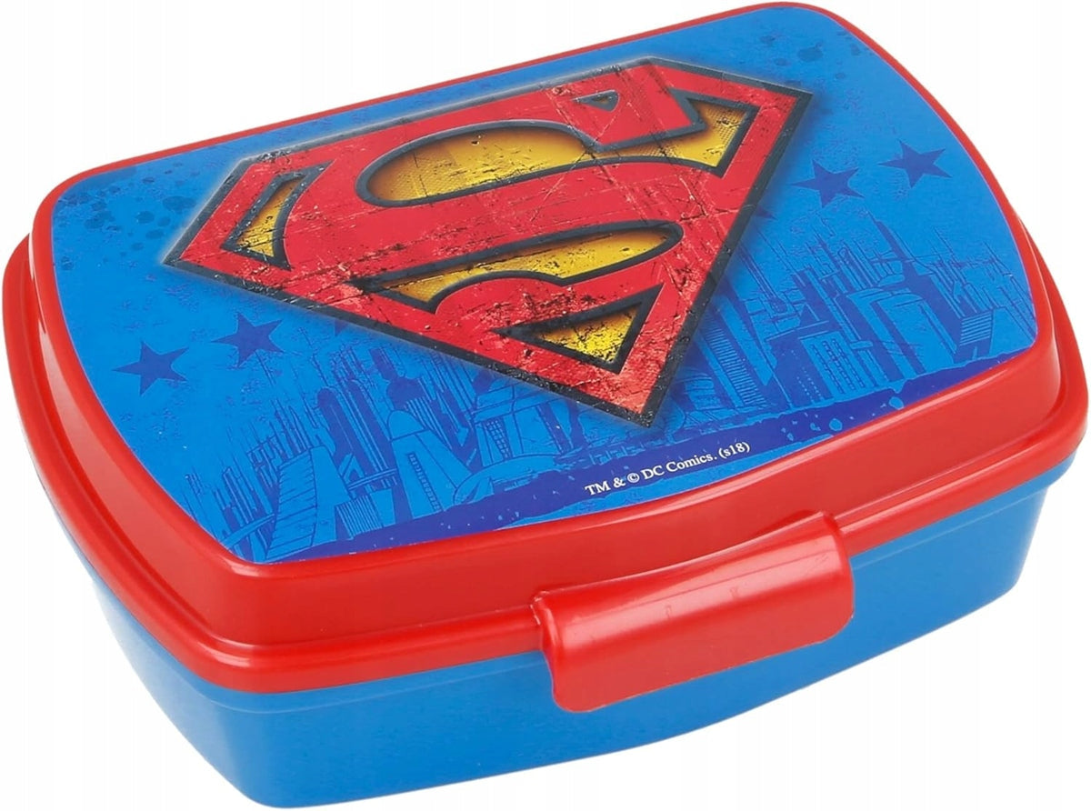 Fiambrera infantil Superman roja y azul 620 ml