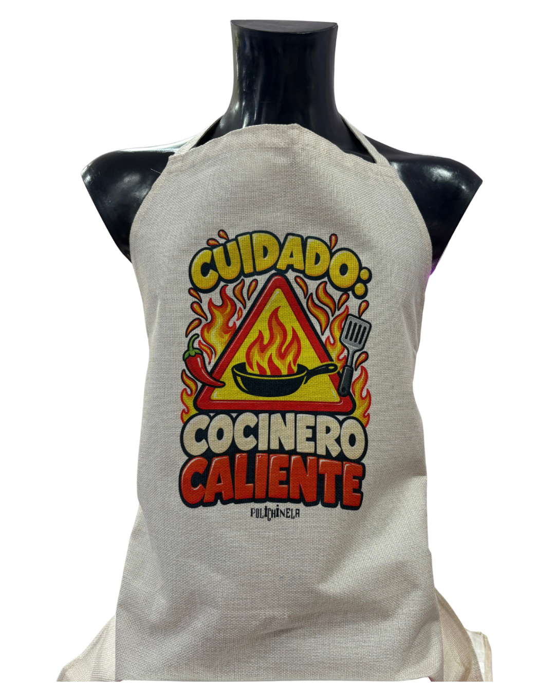 Delantal Cuidado cocinero caliente con señal de fuego