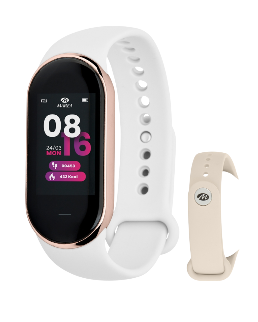 Smartwatch Marea B57014/3 Blanco con Correa Extra IP68