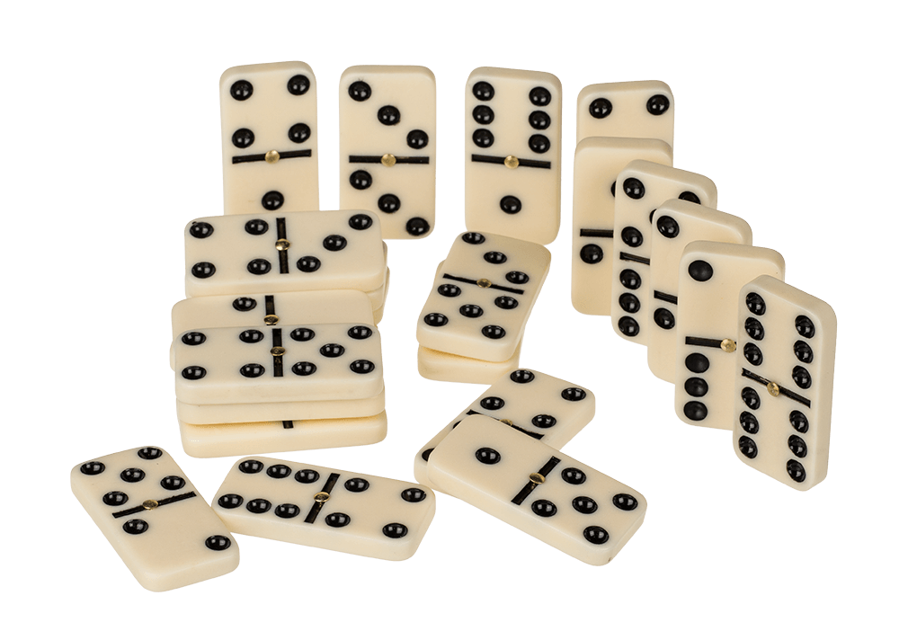 Fichas del juego de dominó clásico