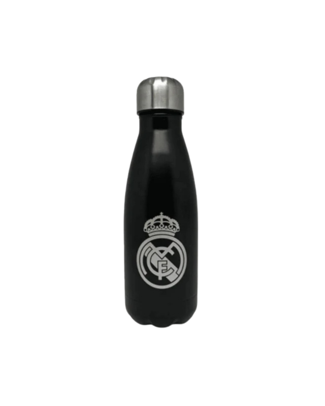 Botella Cantimplora Negra Acero Inoxidable Real Madrid 550ml