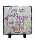 Placa Decorativa de Pizarra Natural "Eres una increíble mujer y una gran madre" | 15x15 cm