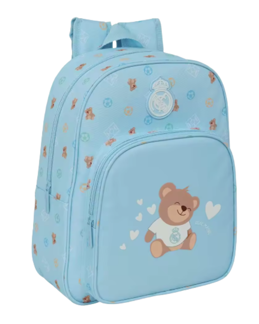 Mochila Infantil Real Madrid Oficial – Adaptable a Carro 34 cm Azúl