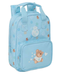 Mochila Infantil Real Madrid Oficial con Osito – 28 cm Azúl