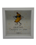 Hucha de Madera "Objetivo: Conseguir mi sueño" 15 x 15 cm | Diseño Exclusivo Polichinela