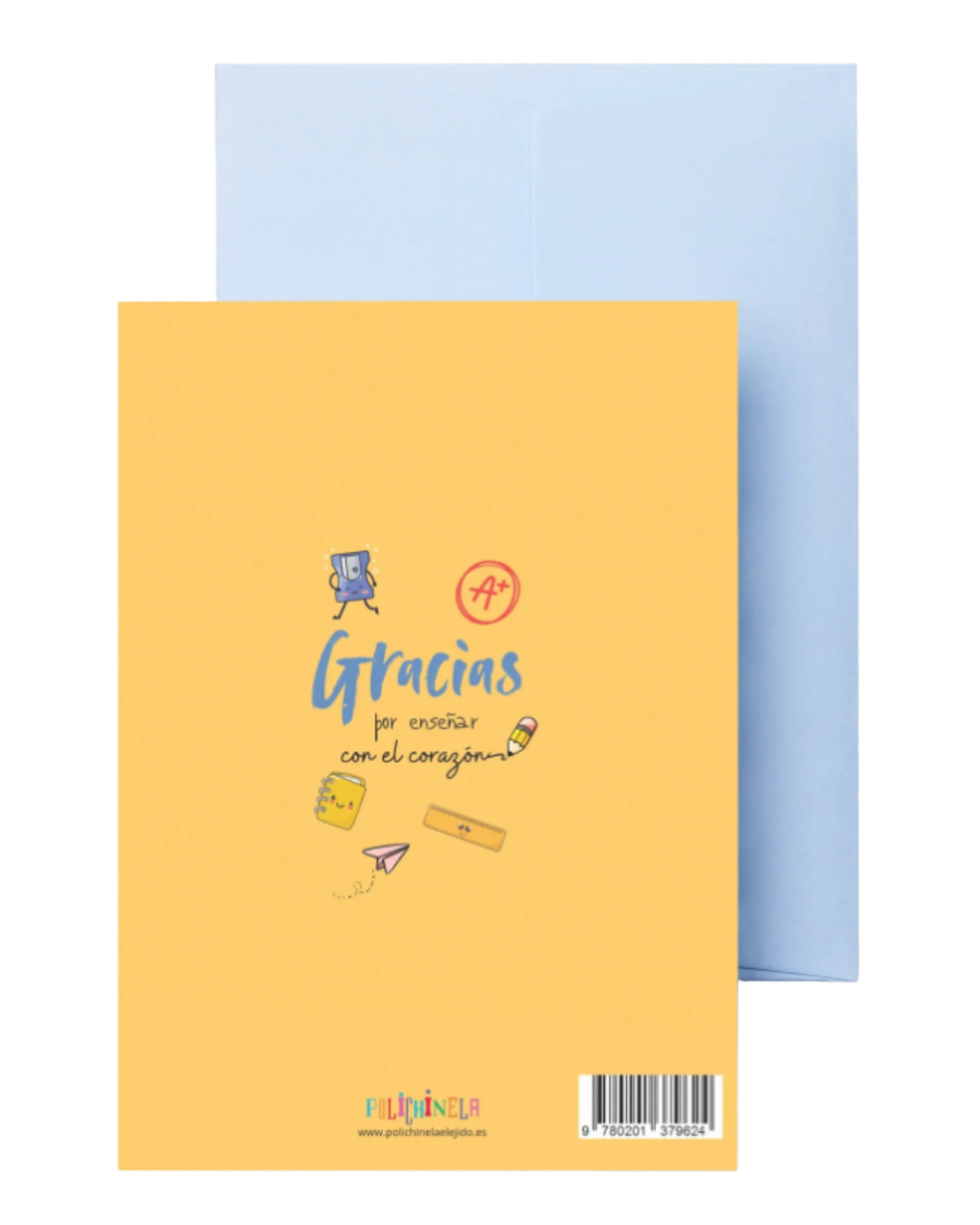 Tarjeta felicitación "Gracias por enseñar con el corazón"