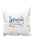 Cojín "Gracias por enseñar con el corazón"