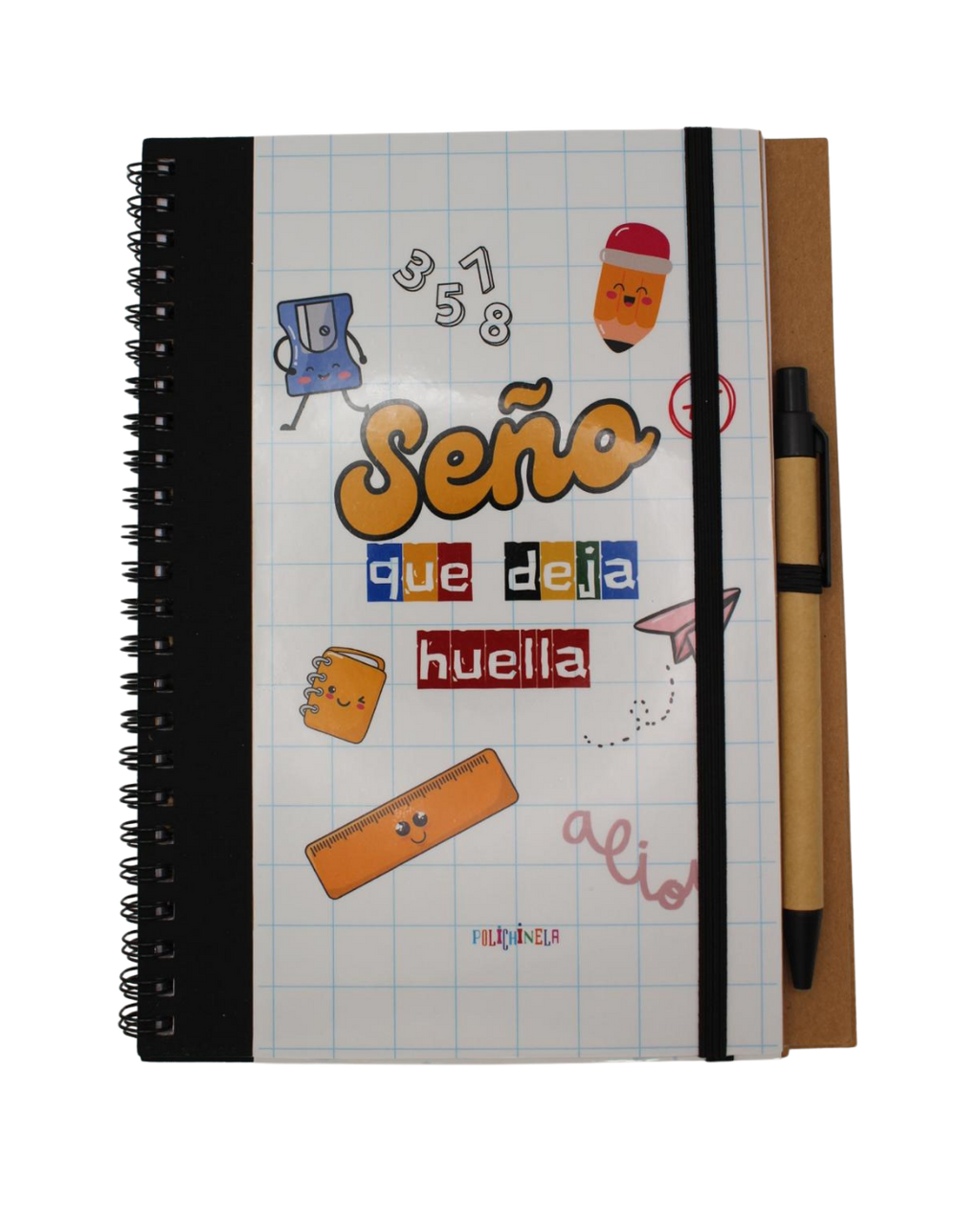 Libreta A5 + Boli "Seño que deja huella"