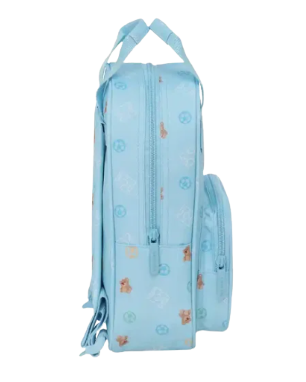 Mochila Infantil Real Madrid Oficial con Osito – 28 cm Azúl