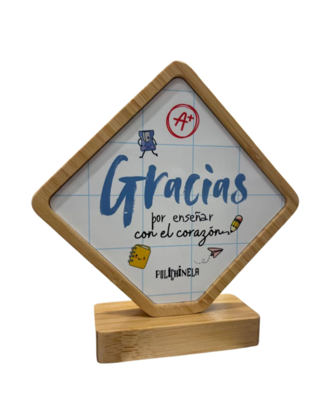 Placa personalizada de bambú