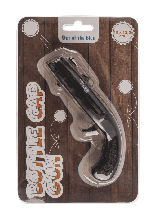 Abrebotellas Bottle Cap Gun en blister vista frontal
