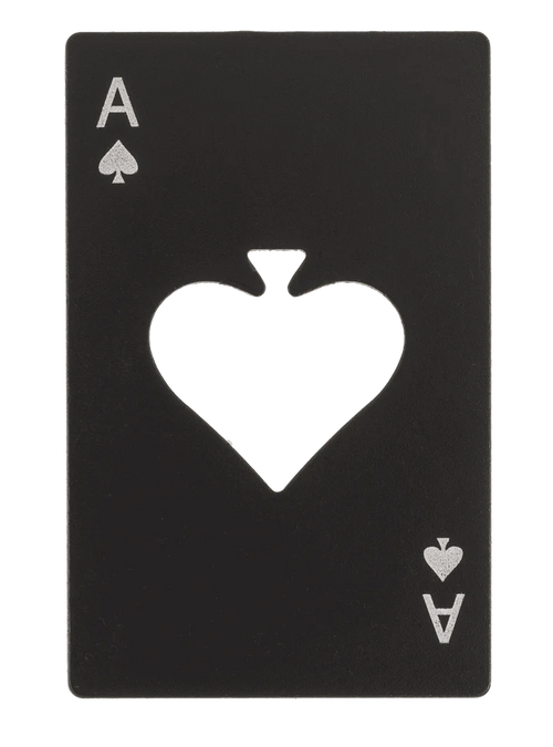 Abrebotellas de metal Poker color negro