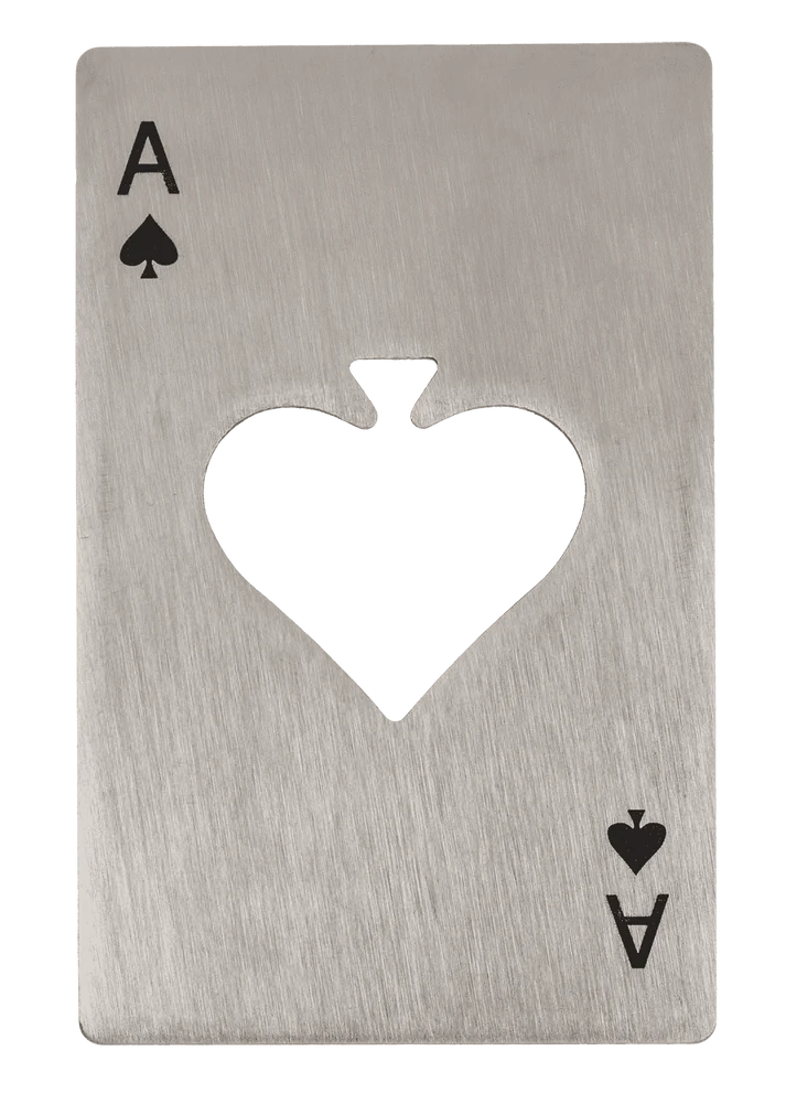 Abrebotellas de metal Poker color plateado