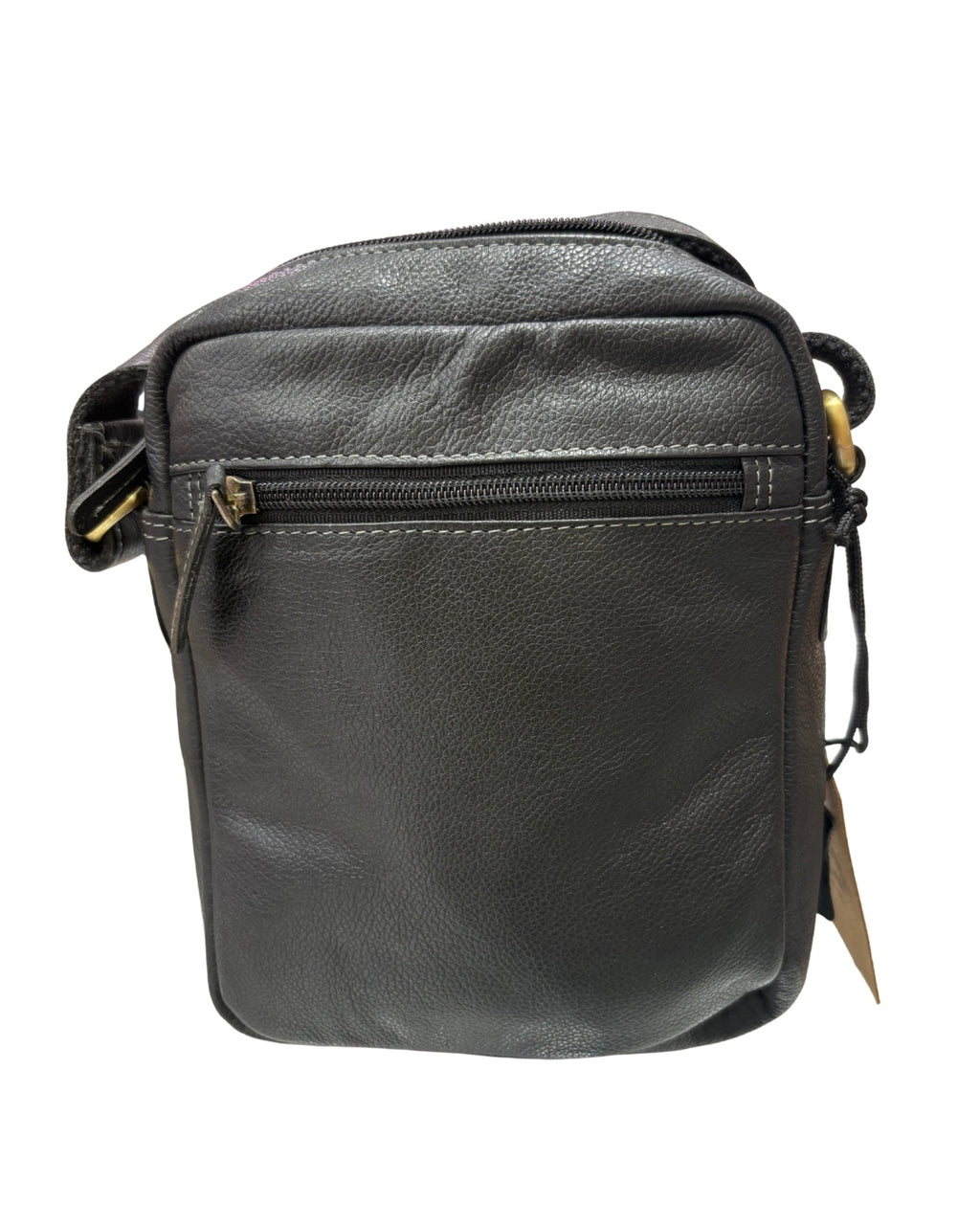 Bandolera Jaguar 5109YD negra vista trasera con bolsillo de cremallera