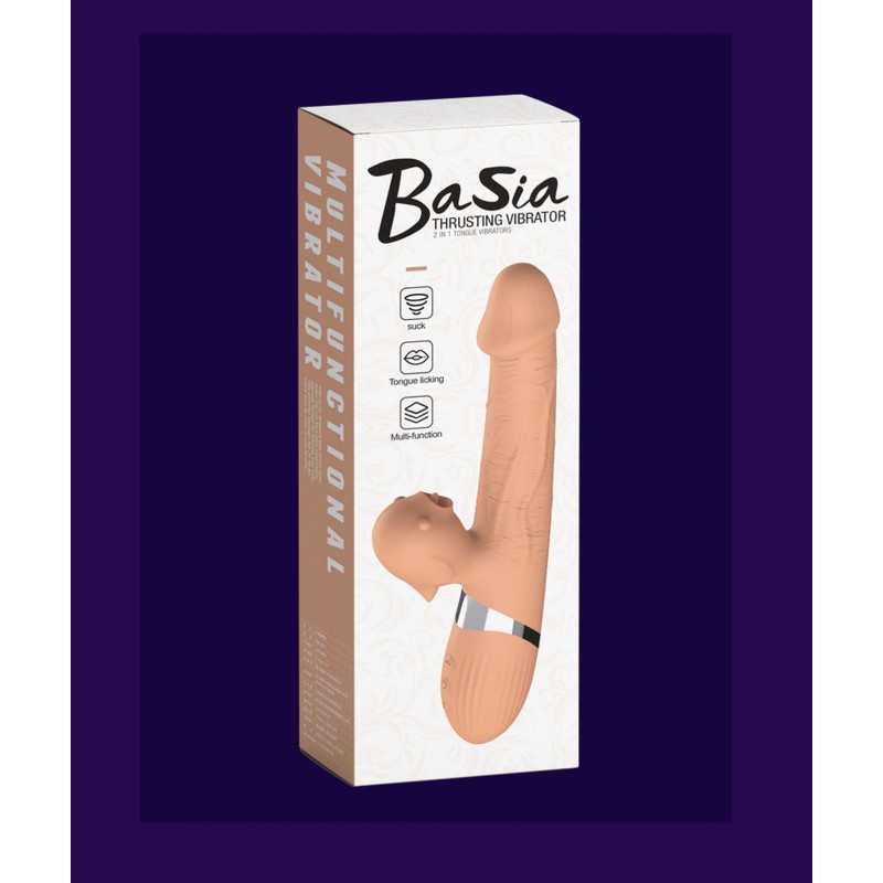Basia Vibrador Doble Up&Down + Lengua Recargable 45 modos