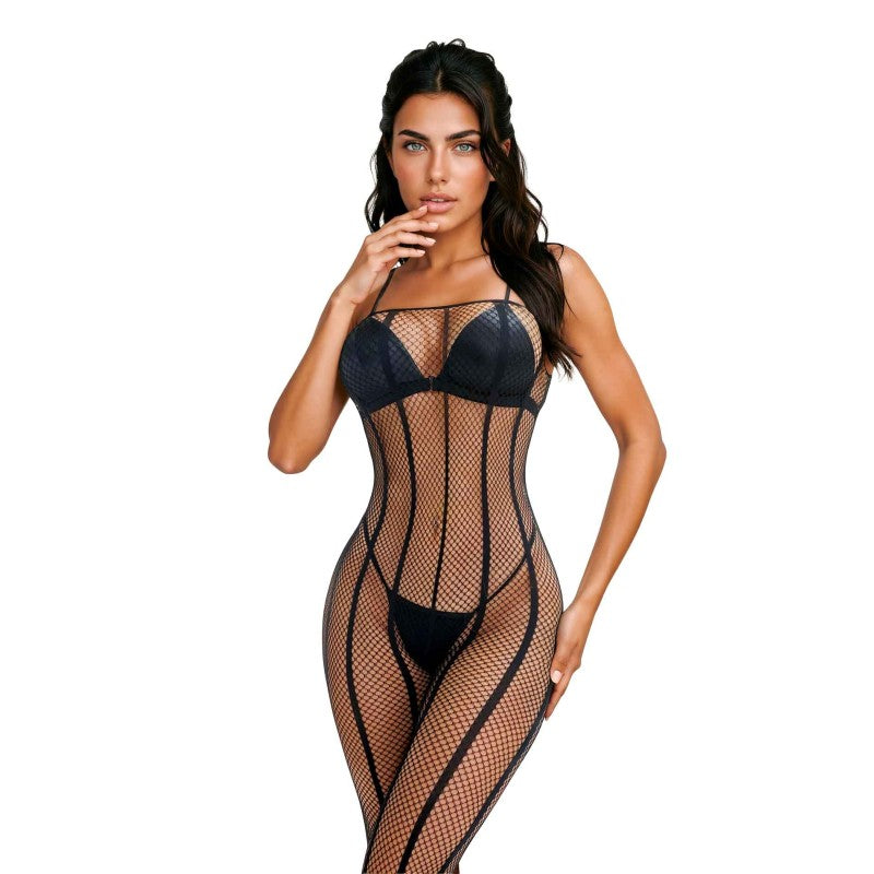Bodystocking de Malla Negro SoftLine Talla S-L