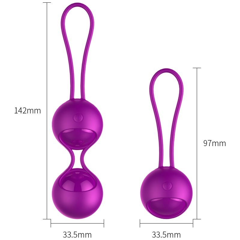 Set de Bolas Vibradoras Control Remoto Recargable 10 modos