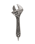 Bolígrafo de poliresina con forma de llave inglesa plateada de 12 cm