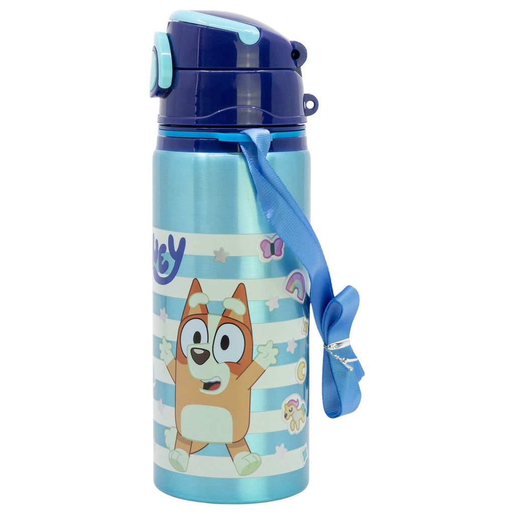 Botella infantil Bluey 730 ml de aluminio vista trasera