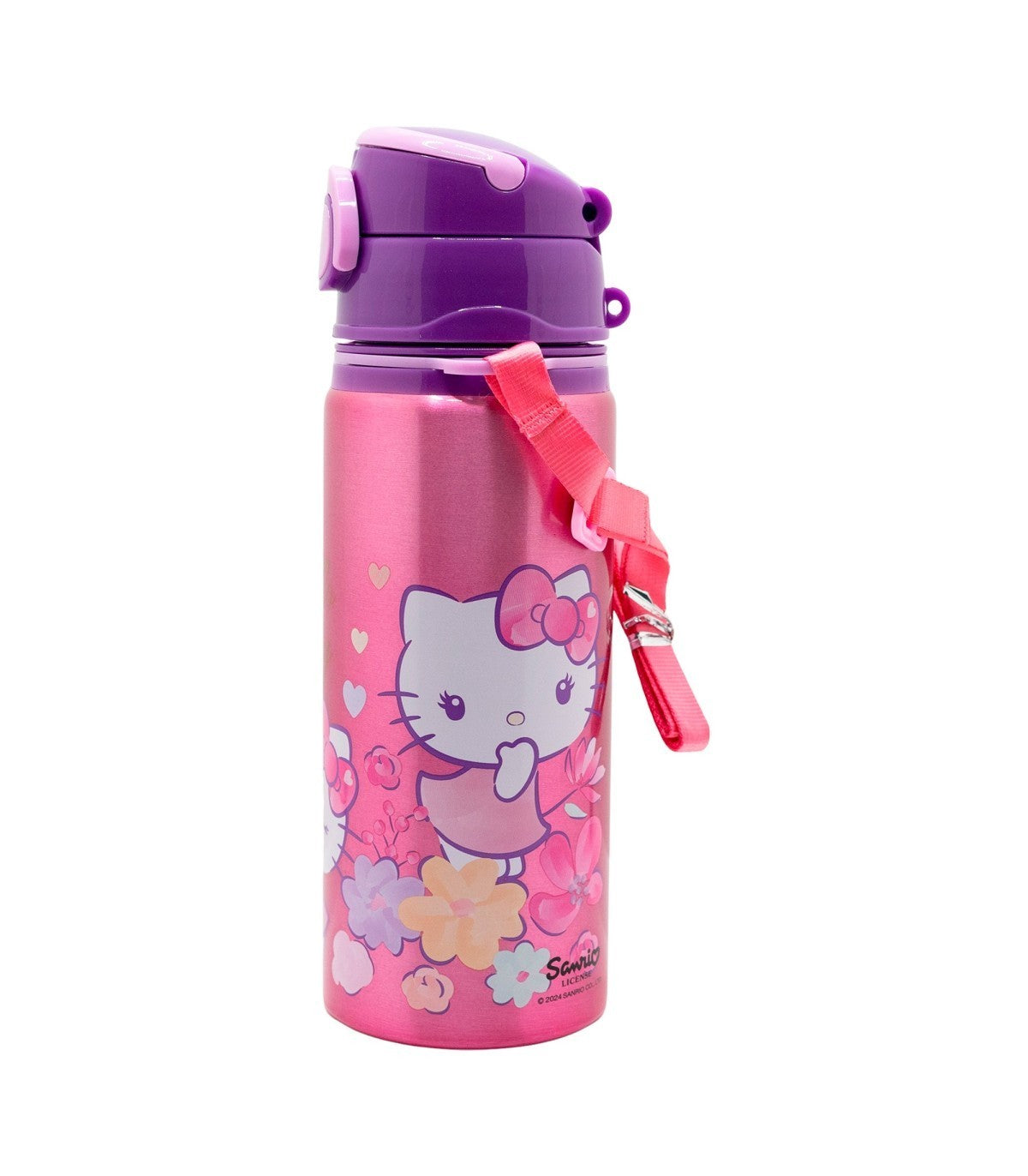 Botella infantil Hello Kitty de aluminio 730 ml vista lateral