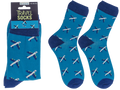 Calcetines originales con aviones para regalar a viajeros
