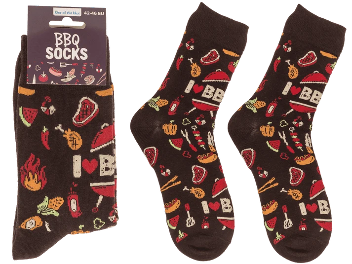 Calcetines originales BBQ para regalar con su presentación