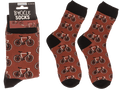 Par de calcetines para ciclistas con estampado de bicicletas