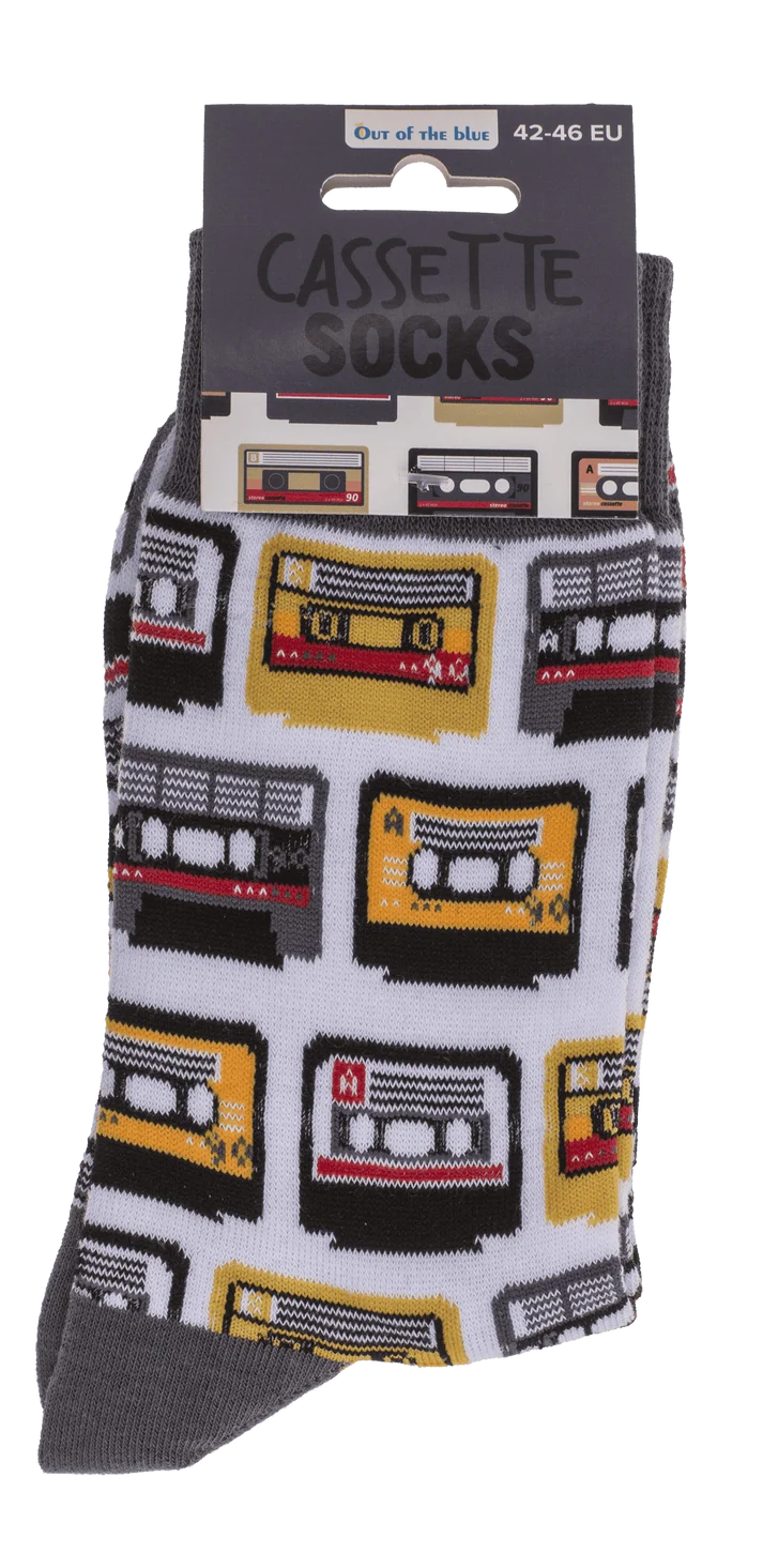 Calcetines de casetes vintage con etiqueta Cassette Socks