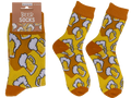 Calcetines cerveza y presentación con estampado de jarras